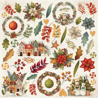 Craft&amp;You Colors of Christmas sheet elements to cut out 12x12