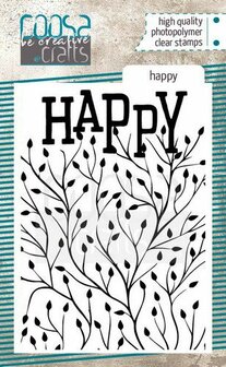 COOSA Crafts clearstamps A7 - Happy 