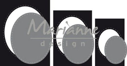 Marianne Design craftable Basic passe-partouts ovalen CR1467