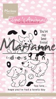 Marianne Design clear stamp eline&lsquo;s cute animals - puppies EC0177