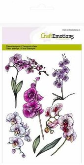 CraftEmotions clearstamps A6 - orchidee takken