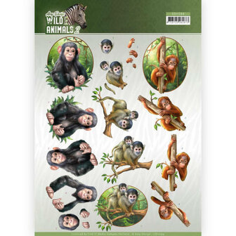 Amy Design knipvel Wild animals - Monkeys
