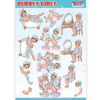 Yvonne Creations knipvel Bubbly girls - Bubbly bath