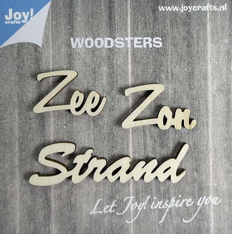 Joy! Woodsters houten woorden (3) zee zon strand 6320/0004