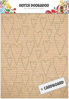 Dutch Doobadoo Dutch Cardboard art harten A5 