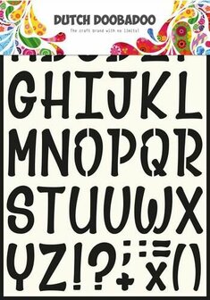 Dutch Doobadoo Dutch Stencil Art Alphabet 5 A4