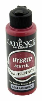 Cadence Hybride acrylverf (semi mat) Bloed rood  120 ml