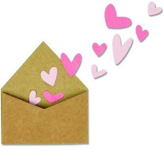 Sizzix Thinlits Die set - 2PK With Love Envelope w/Hearts 
