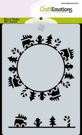 CraftEmotions Mask stencil Christmas -circle cars Carla Creaties