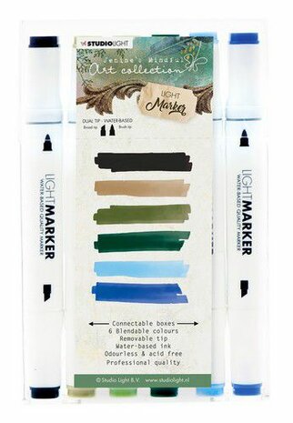 Studio Light Box 6 water based dual tip markers Jenine&lsquo;s Mindful Art