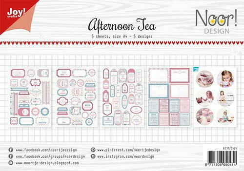 Joy! Crafts Labelvellen/knipvel - Afternoon tea A4 - 4/1 vel - 240/190 gr