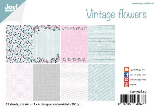 Joy! papierset Vintage Flowers 6011/0649