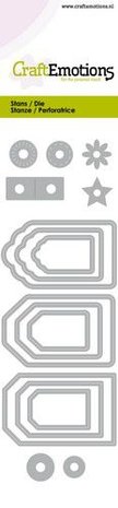 CraftEmotions Die - label variatie 9 stuks 