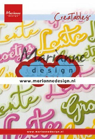 Marianne Design Creatable groetjes (NL) LR0646&nbsp;&nbsp;61x24,5mm, 66x29,5mm