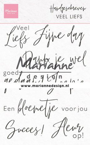 Marianne Design Clear Stamps Handgeschreven - veel Liefs (NL) CS1050