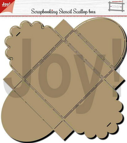 Joy! scrapbooking stencil scallop box 6005/0001