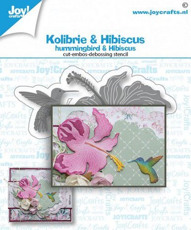 Joy! Crafts Snij-debos-embosstansmal - Kolibrie & bloem 6002/1468
