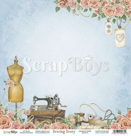 ScrapBoys Sewing Love paperset 30,5cmx30,5cm