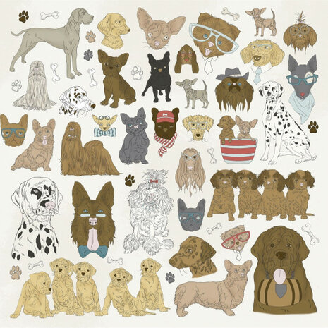 Kaisercraft Pawfect double-sided 12x12&quot; dogs