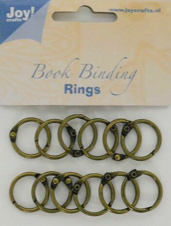 Joy! Crafts Boekbinders-ringen antiek koper 20mm 12st 6200/0130