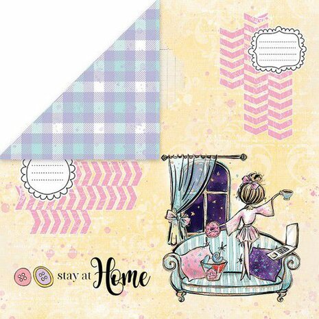 Craft&You Stay at home BIG Paper Set 12x12 12 vel