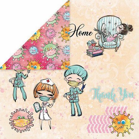 Craft&You Stay at home BIG Paper Set 12x12 12 vel