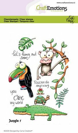CraftEmotions clearstamps A6 - Jungle 1 Carla Creaties