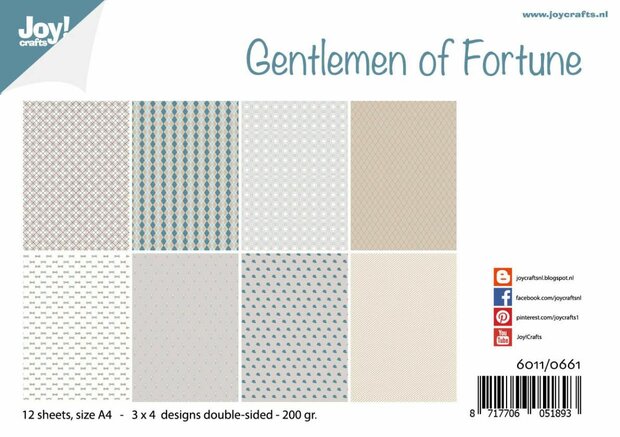 Joy! Crafts Papierset - Design - Gentlemen of Fortune 6011/0661 A4 
