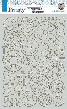 Pronty Chipboard Gears A5  by Jolanda