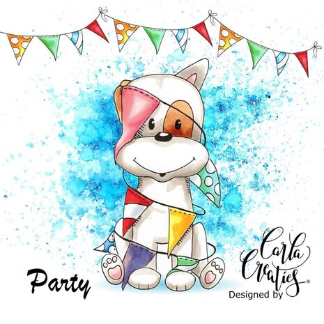 CraftEmotions clearstamps A6 - Party 1 Carla Creaties