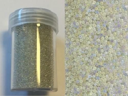 Mini pearls (zonder gat) 0,8-1,0mm wit 22 gram