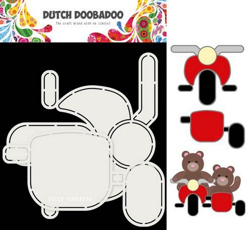 Dutch Doobadoo Card Art Motor en zijspan 2 set A5 