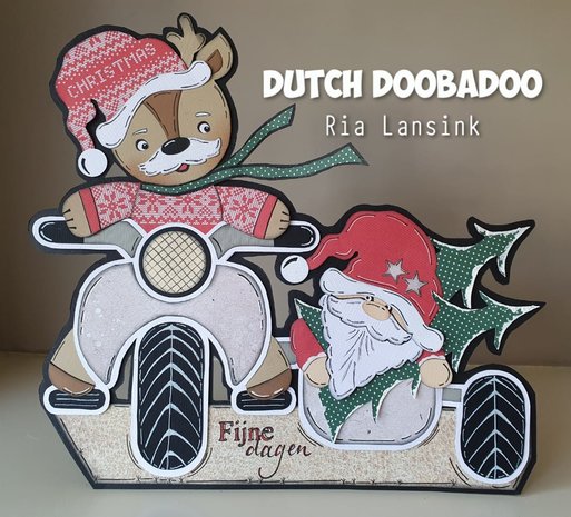 Dutch Doobadoo Card Art Motor en zijspan 2 set A5 