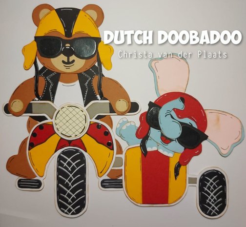 Dutch Doobadoo Card Art Motor en zijspan 2 set A5 