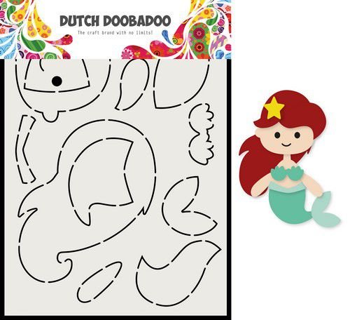 Dutch Doobadoo Card Art Built up Zeemeermin 