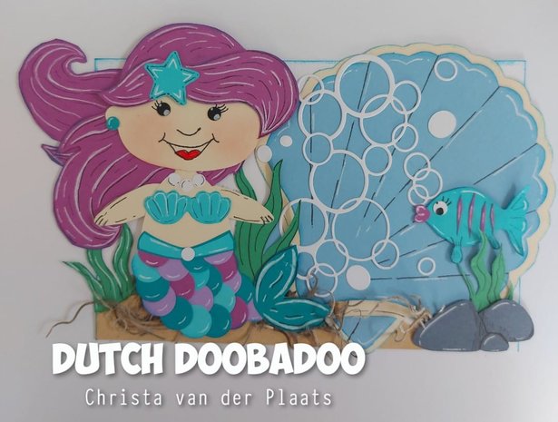 Dutch Doobadoo Card Art Built up Zeemeermin 