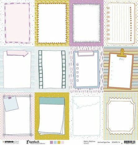 Studio Light Essentials Planners Scrap Collection nr. 104 304x304 mm 