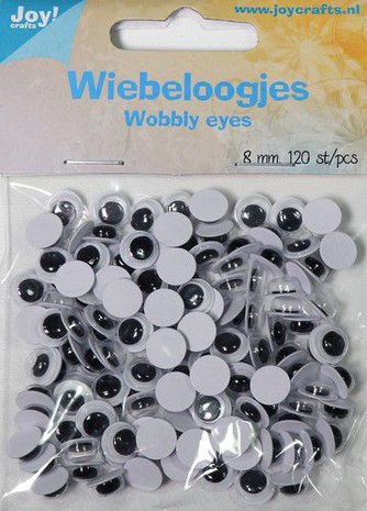 Joy! Crafts Wiebeloogjes rond 8mm - 120st 6300/0642