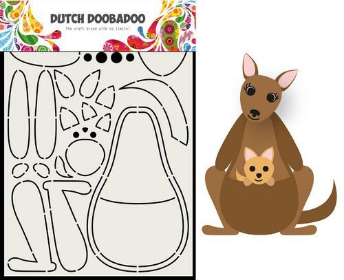 Dutch Doobadoo Card Art Built up Kangaroo A5 