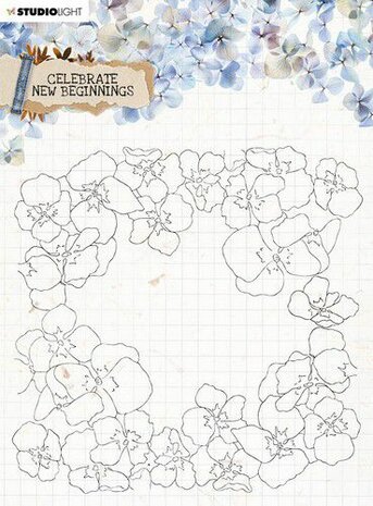 Studio Light Clear Stamp background Celebrate new beginnings nr.518 STAMPCNB518