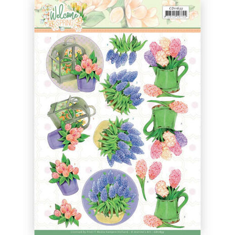 3D cutting sheet - Jeanine's Art  Welcome Spring - Hyacinth