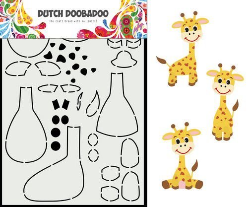 Dutch Doobadoo Dutch Card Art Built up Giraf A5 