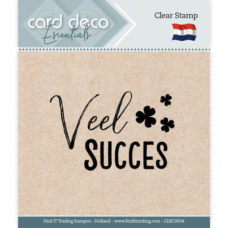 Card Deco Essentials - Clear Stamps - Veel Succes