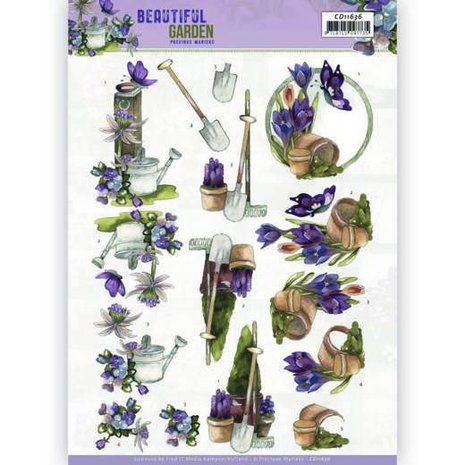 3D Cutting Sheet - Precious Marieke - Beautiful Garden - Butterfly