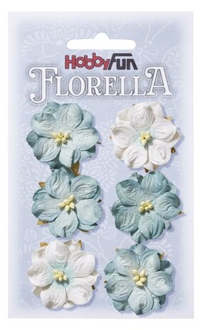 FLORELLA Bloemen Licht Blauw, 3,5cm