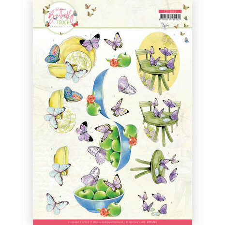 3D Cutting Sheet - Jeanine&#039;s Art - Butterfly Touch - Purple Butterfly