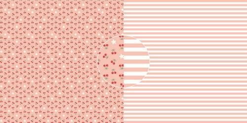 Dini Design Scrappapier 10 vl Kersen - strepen 30,5x30,5cm #4019