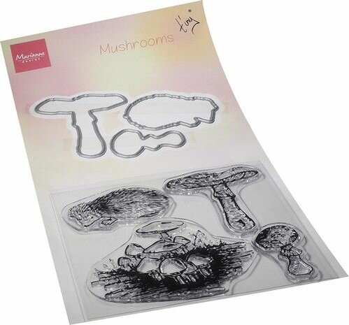 Marianne Design Clear Stamp &amp; Die set Tiny&lsquo;s Paddestoelen TC0886 