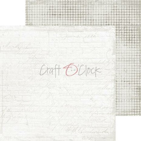 Craft OClock Paper Collection Set 20,3x20,3cm Basic 10 - Light Grey Mood