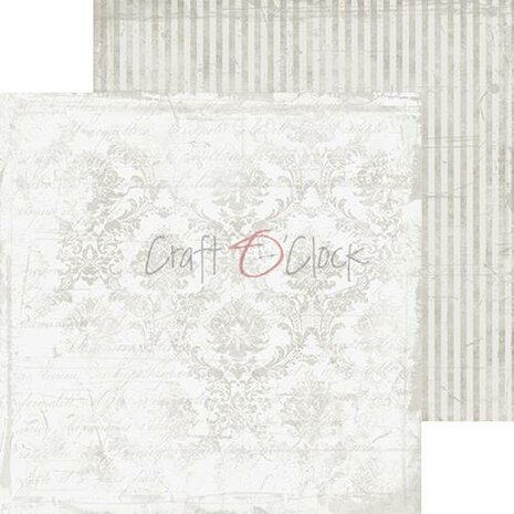 Craft OClock Paper Collection Set 20,3x20,3cm Basic 10 - Light Grey Mood